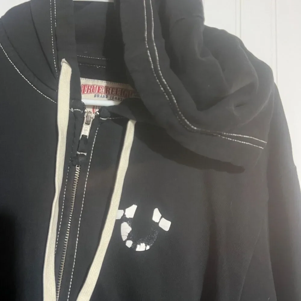 True Religion Sweatsuit‎ Men Hoodie Size Large Black